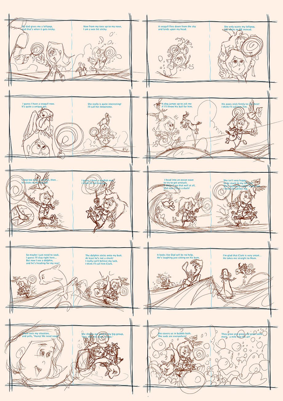 STORYBOARD Sticky at the Beach 01